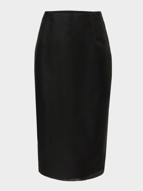CAROLINA HERRERA Silk Knee Length Skirt