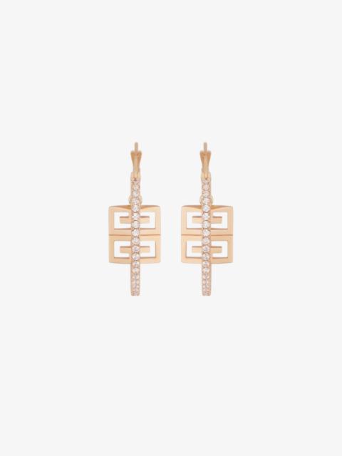 Givenchy 4G EARRINGS IN METAL WITH CRYSTALS