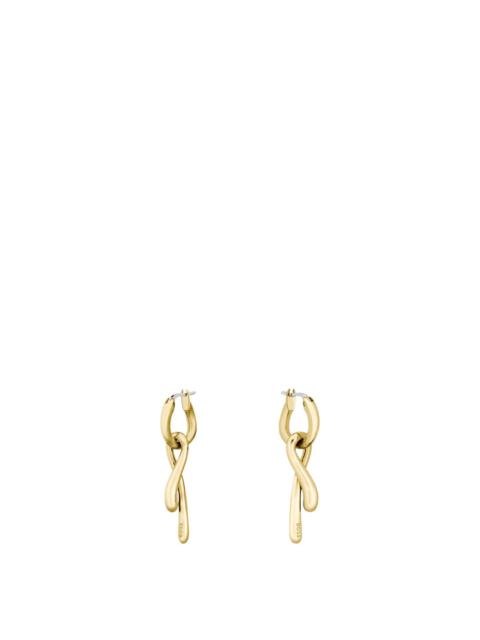 BOSS RIBBON-STYLE EARRINGS IN A GOLD-TONE EFFECT
