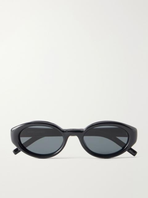 SAINT LAURENT SL 567 PLUMP cat-eye injected sunglasses Black