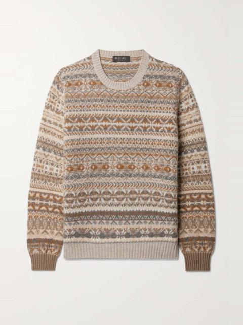 Fair Isle cashmere and silk-blend sweater