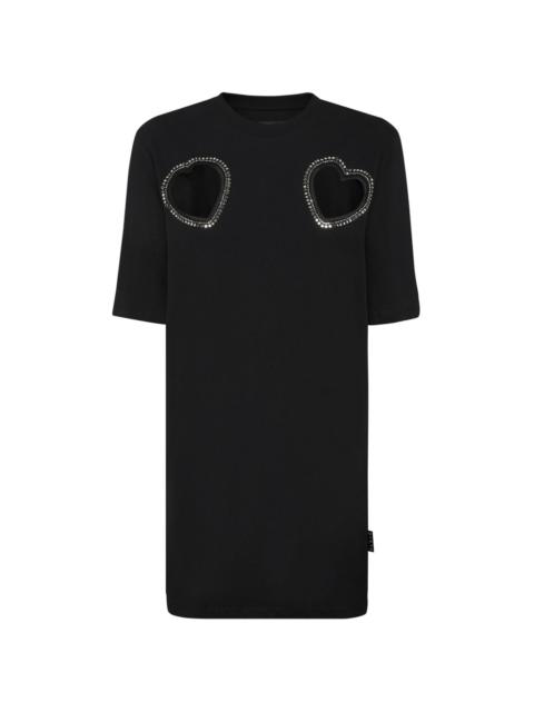 cut-out cotton T-shirt dress