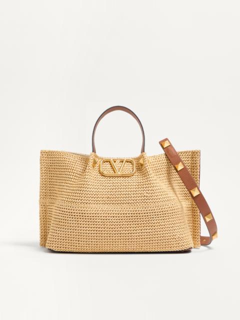 Valentino MEDIUM STRAW SUMMER TOTE