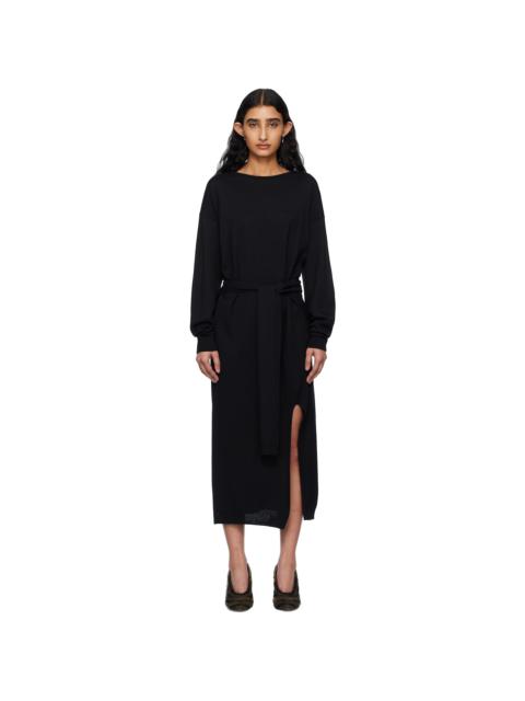 Lemaire Black Trompe L'Oeil Maxi Dress