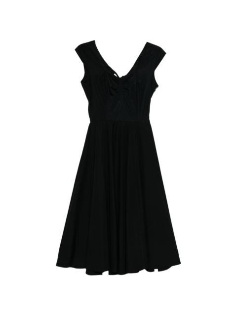 Aspesi cut-out ruched midi dress