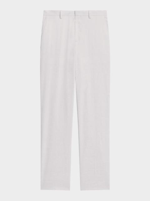 Theory Men's Organic Linen Straight Leg Flat-Front Trousers