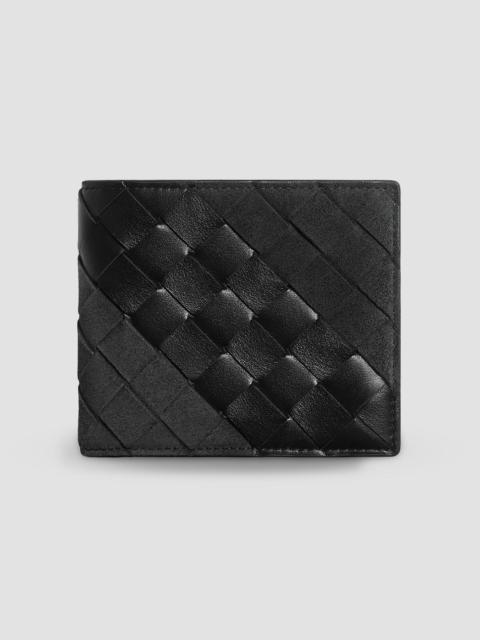 Bottega Veneta Men's Intrecciato Leather & Suede Bifold Wallet - Black Silver