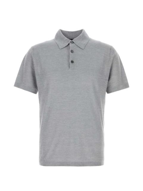 Brioni melange polo shirt