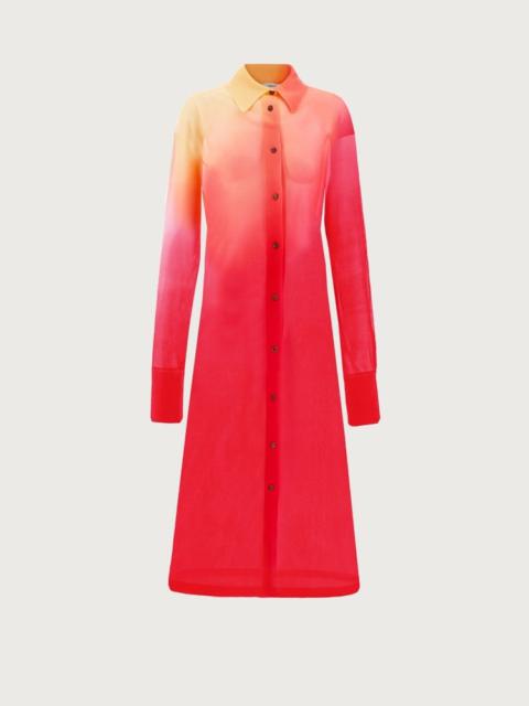 FERRAGAMO LONG BUTTON-DOWN SHIRT DRESS