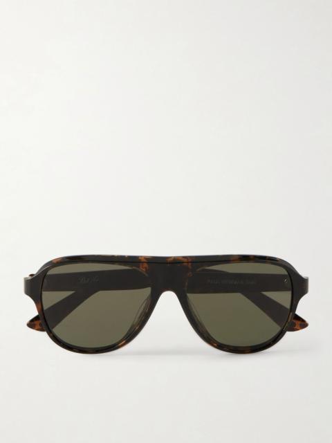 Oliver Peoples + Paul Newman Aviator-Style Acetate Sunglasses Brown