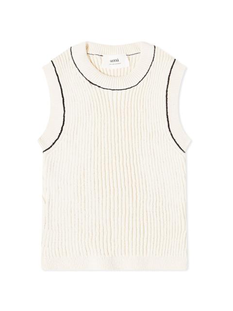 AMI Paris AMI Ribbed Sleeveless Vest