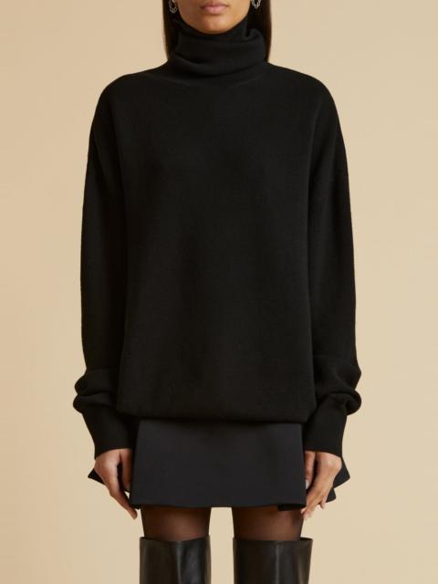 KHAITE The Esmane Sweater in Black