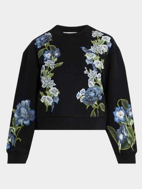 Alice + Olivia Russell Embellished Crewneck Sweatshirt
