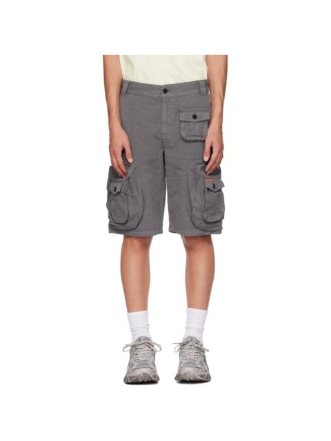 Heron Preston Gray Pocket Shorts