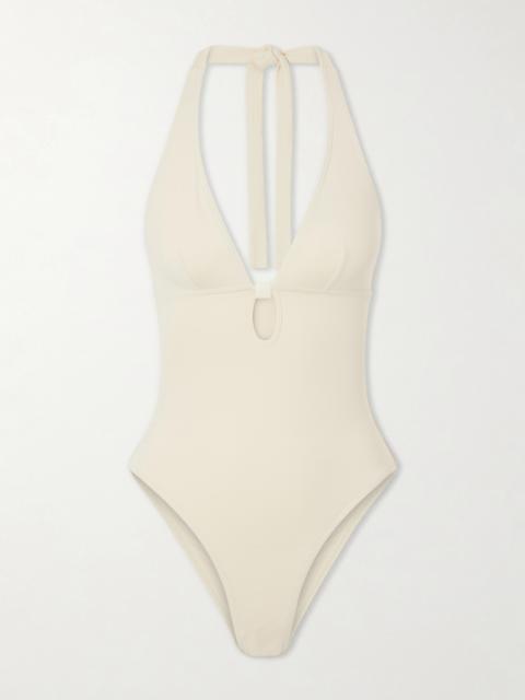 ERES Harmony Embellished Cut-out Stretch-jersey Swimsuit