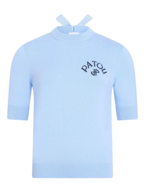 PATOU bow short-sleeved top
