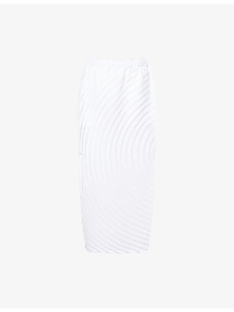 ISSEY MIYAKE Paper Bag Pleats Knitted Midi Skirt