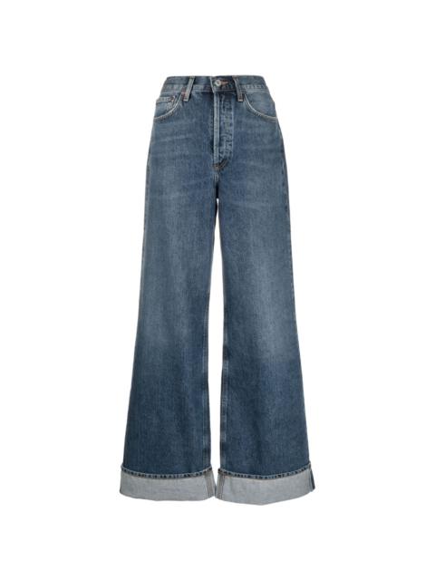 AGOLDE Dame wide-leg organic-cotton jeans