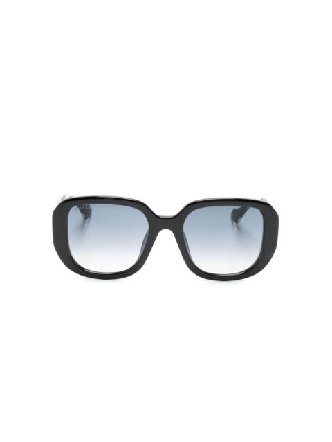 GUCCI Interlocking-G oversize-frame sunglasses