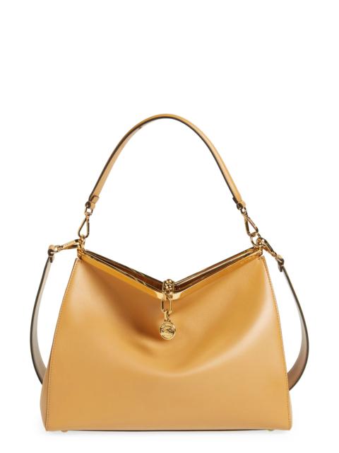 Large Vela Leather Shoulder Bag