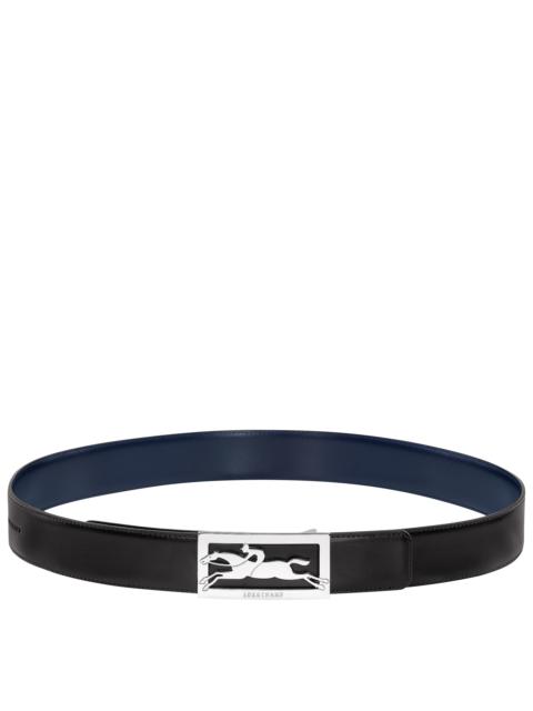 Longchamp Delta Box Men's belt Black/Navy - Leather