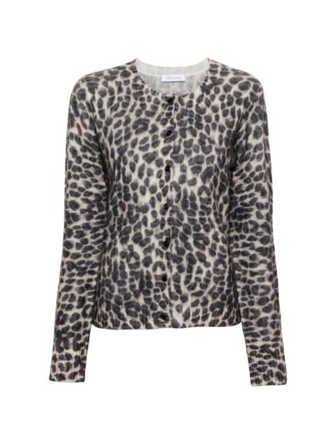 leopard-print cardigan