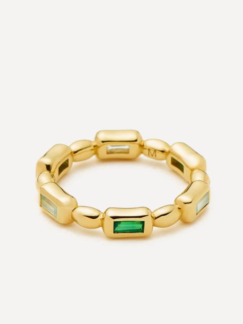 MISSOMA 18ct Gold-Plated Molten Gemstone Stacking Ring