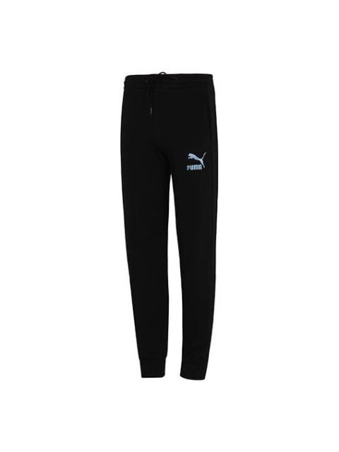 PUMA Iconic T7 Logo Printing Bundle Feet Sports Pants Black 531381-95