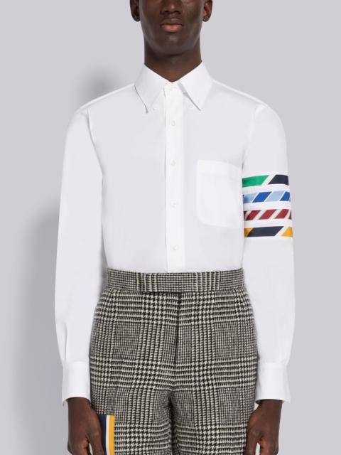 Poplin Silk 4-Bar Straight Fit Shirt