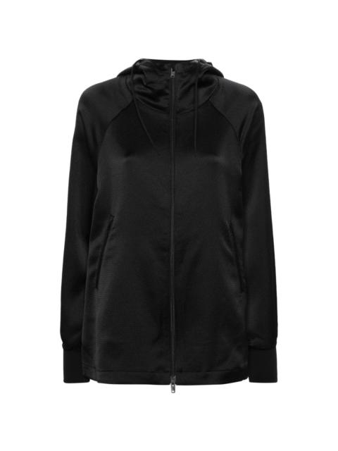 Y-3 textured zipped hoodie