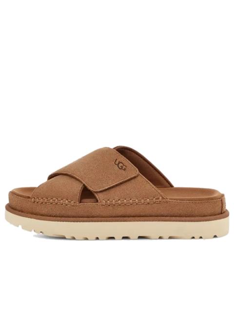 UGG (WMNS) UGG Goldenstar Cross Slide 'Chestnut' 1137910-CHE