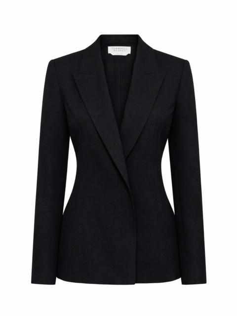 GABRIELA HEARST Aleah Blazer in Black Virgin Wool Crepe