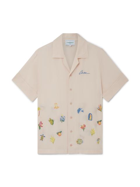 Casa Icons Embroidery Silk Shirt