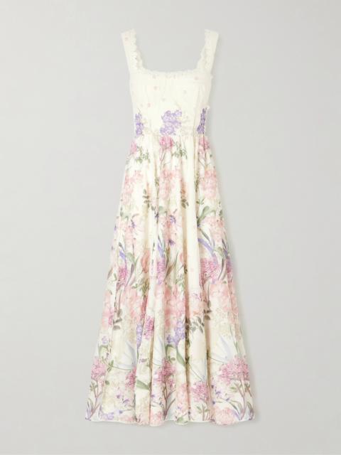 Charo Ruiz Crissy Floral Printed Cotton-blend Maxi Dress