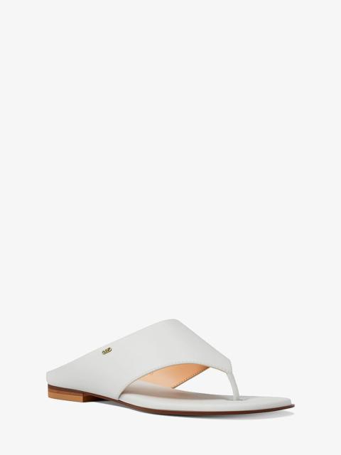 MICHAEL KORS Alster Leather Thong Sandal