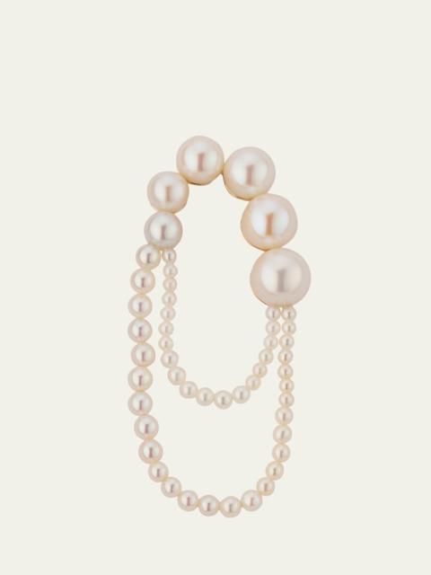 SOPHIE BILLE BRAHE Embrasse de Perle Graduated Loop Earrings, Single, Right