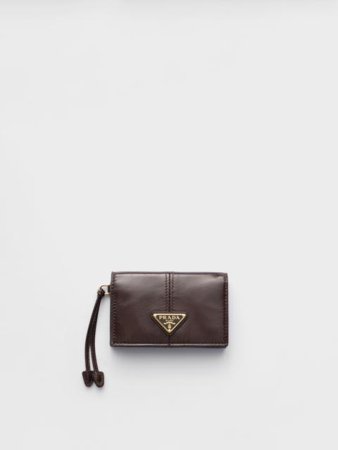 Prada Leather card holder with flap