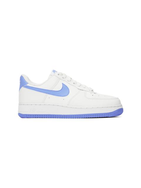 White & Blue Air Force 1 '07 Next Nature Sneakers