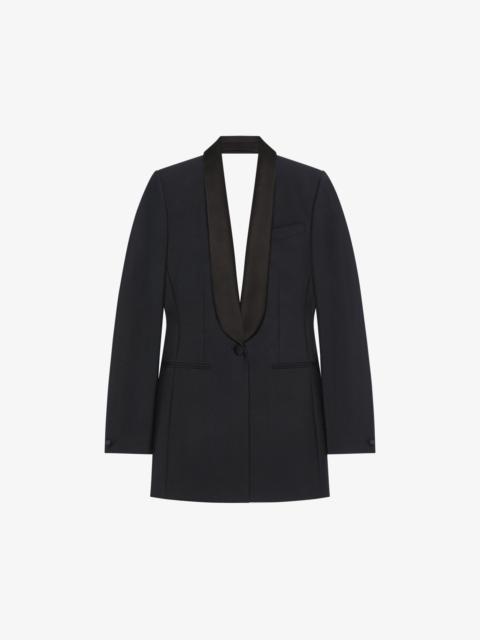 Givenchy DRAPED JACKET IN WOOL AND MOHAIR