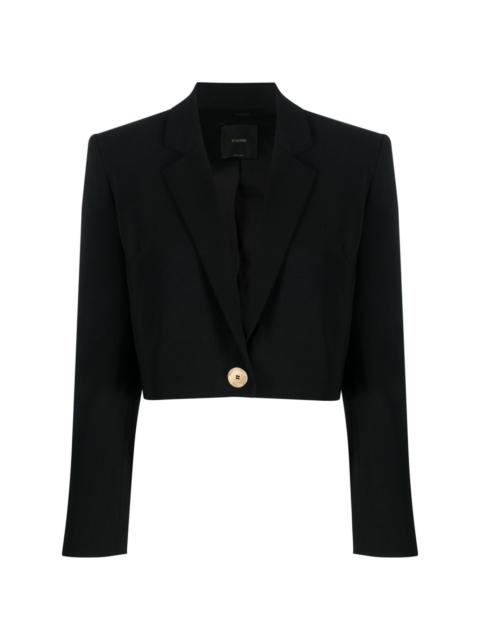 cropped single-breasted blazer