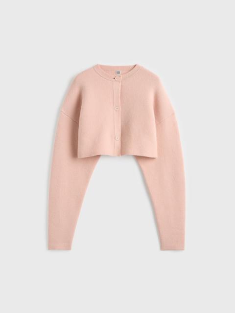 TOTEME Cropped oversized cardigan flamingo