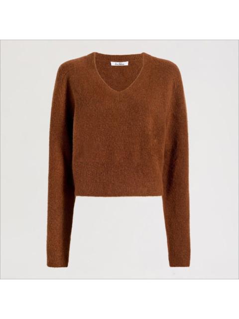 Sam Edelman Deep V-Neck High Rib Sweater