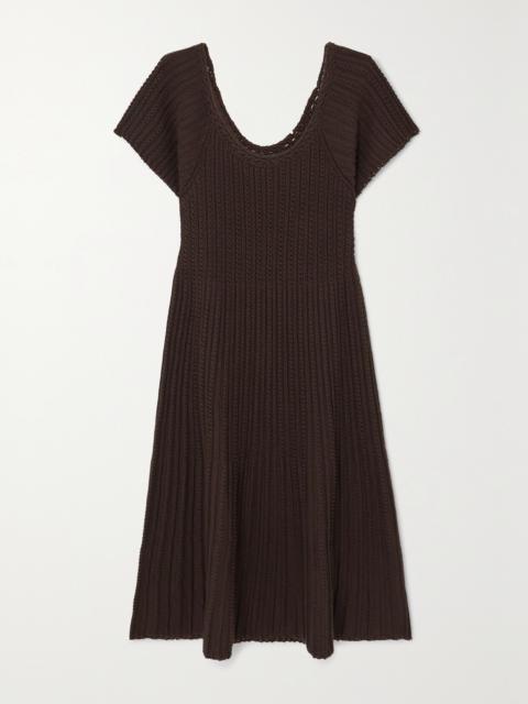 Loro Piana Castellana Crocheted Silk And Cotton-blend Dress