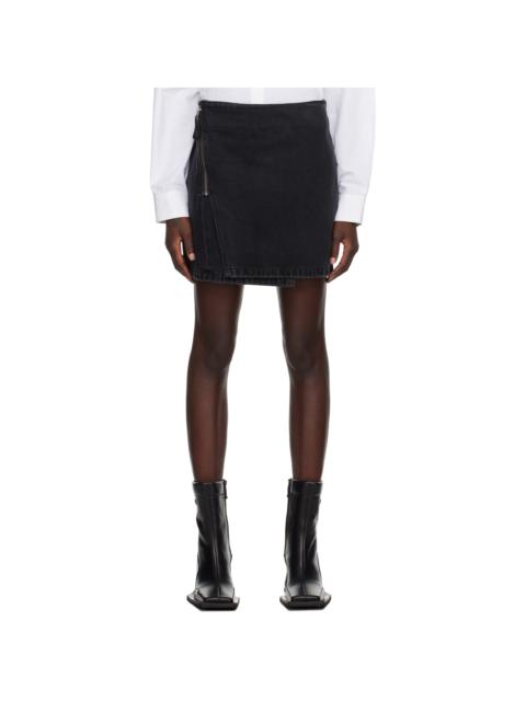 [OPEN YY] / ☆ 24FW WRAP DENIM SKIRT / BLUE OPEN YY Blue Wrap Denim Miniskirt | REVERSIBLE