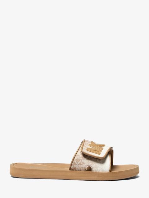 MICHAEL KORS Palmer Ombré Signature Logo Slide Sandal