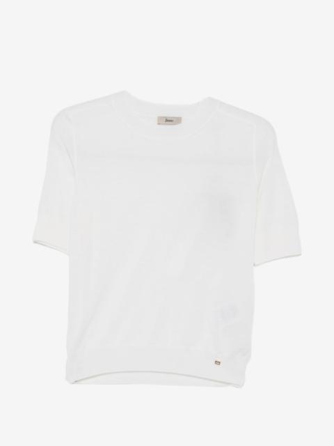 Herno short-sleeve knitted T-shirt