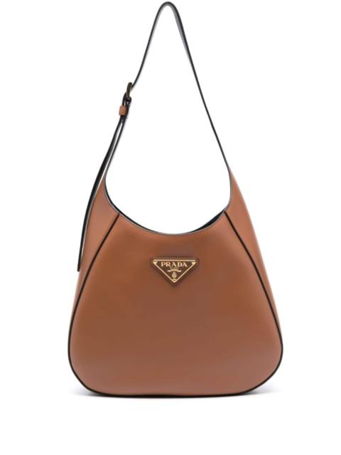Prada triangle-logo leather shoulder bag