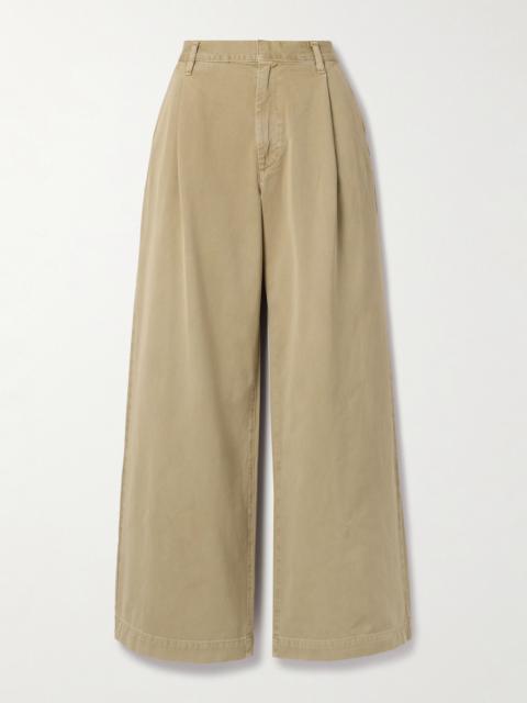 AGOLDE Daryl Pleated Cotton-twill Wide-leg Pants