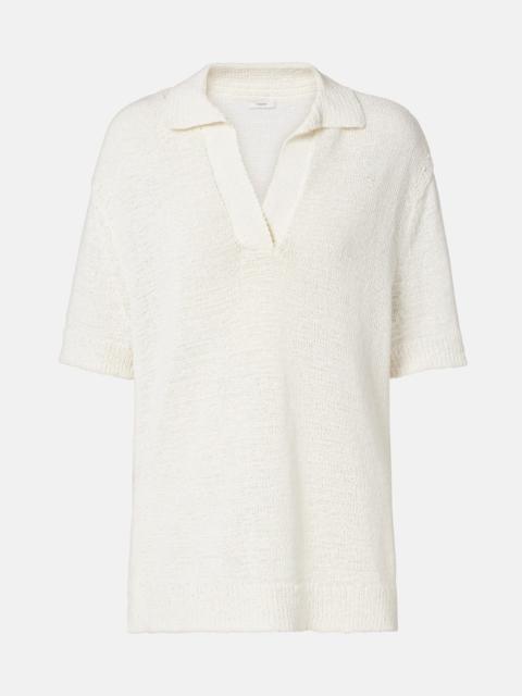 JOSEPH Rian oversized cotton-blend polo shirt