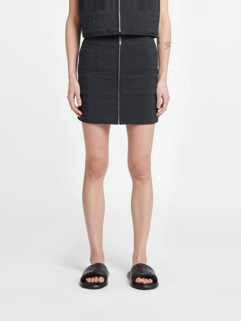 Quilted Tech Poplin Mini Skirt